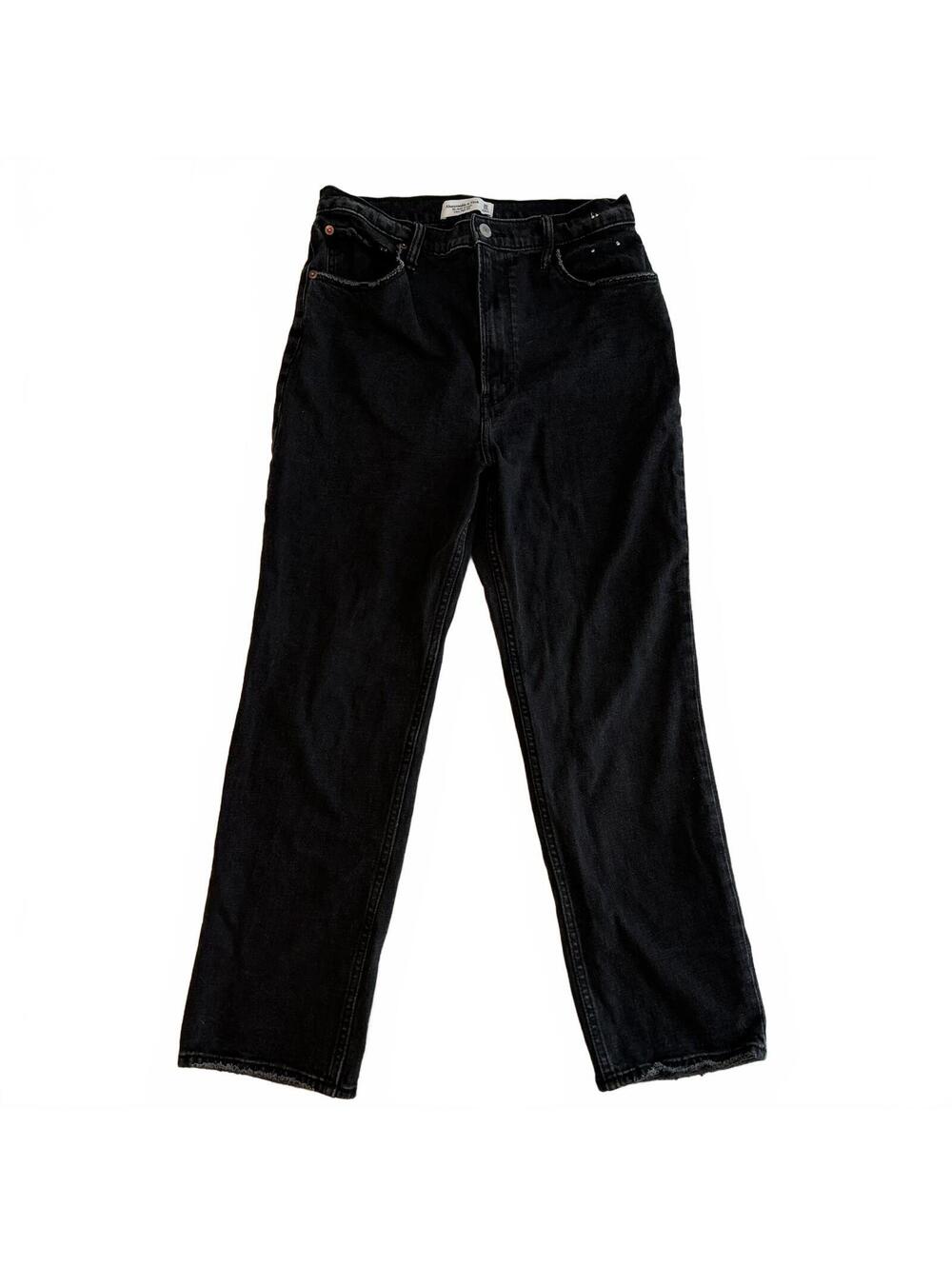 EUC Abercrombie & Fitch Ultra High Rise Ankle Straight Jean Size 30 Regular - Picture 4 of 8